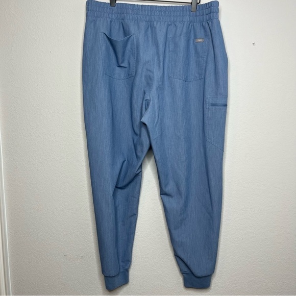 Figs Women Pants XXL High Waisted Zamora Jogger Scrubs Doctor Nurse Blue Gray - Picture 7 of 13